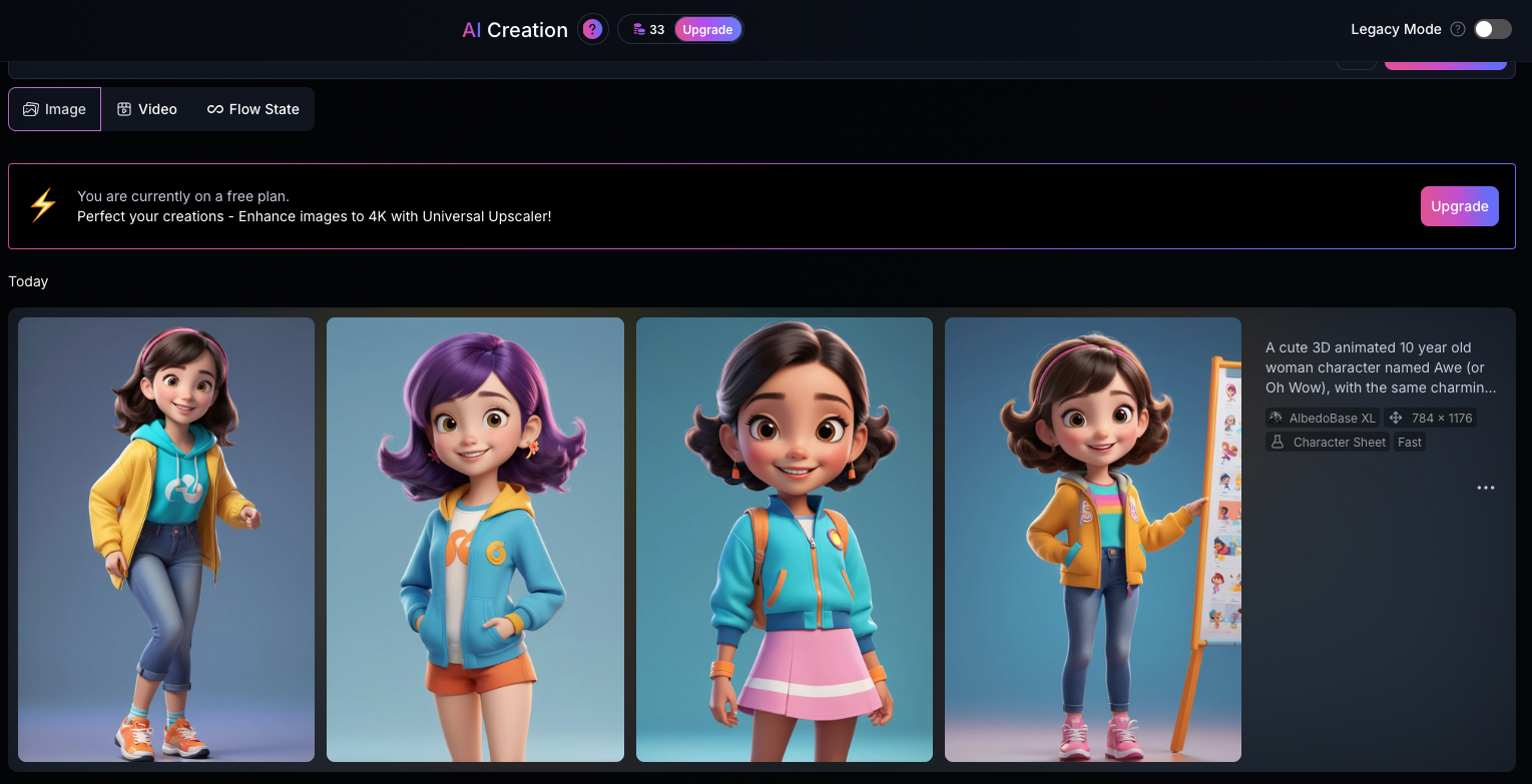 Awe Character - Leonardo AI